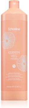 Echosline Keratin veg Shampoo champôi nutritivo para a reconstrução e fortalecimento do cabelo com aminoácidos 1000 ml. Keratin veg Shampoo