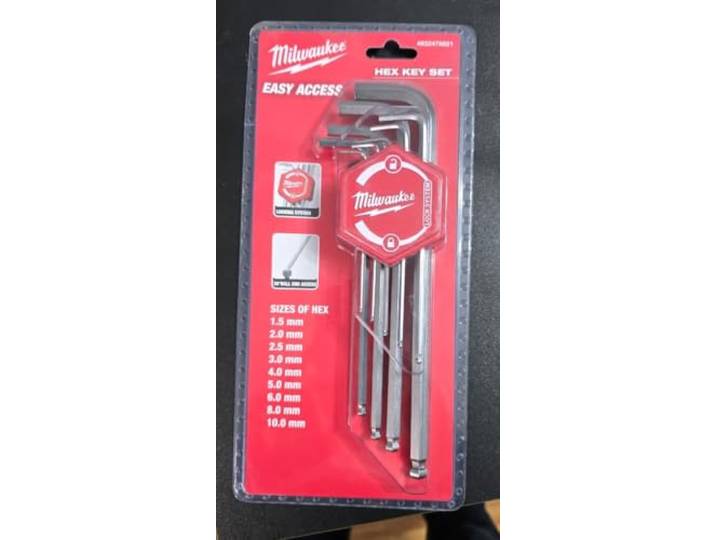 Milwaukee Inbussleutelset 1,5 mm-10 mm 9-delig metrisch
