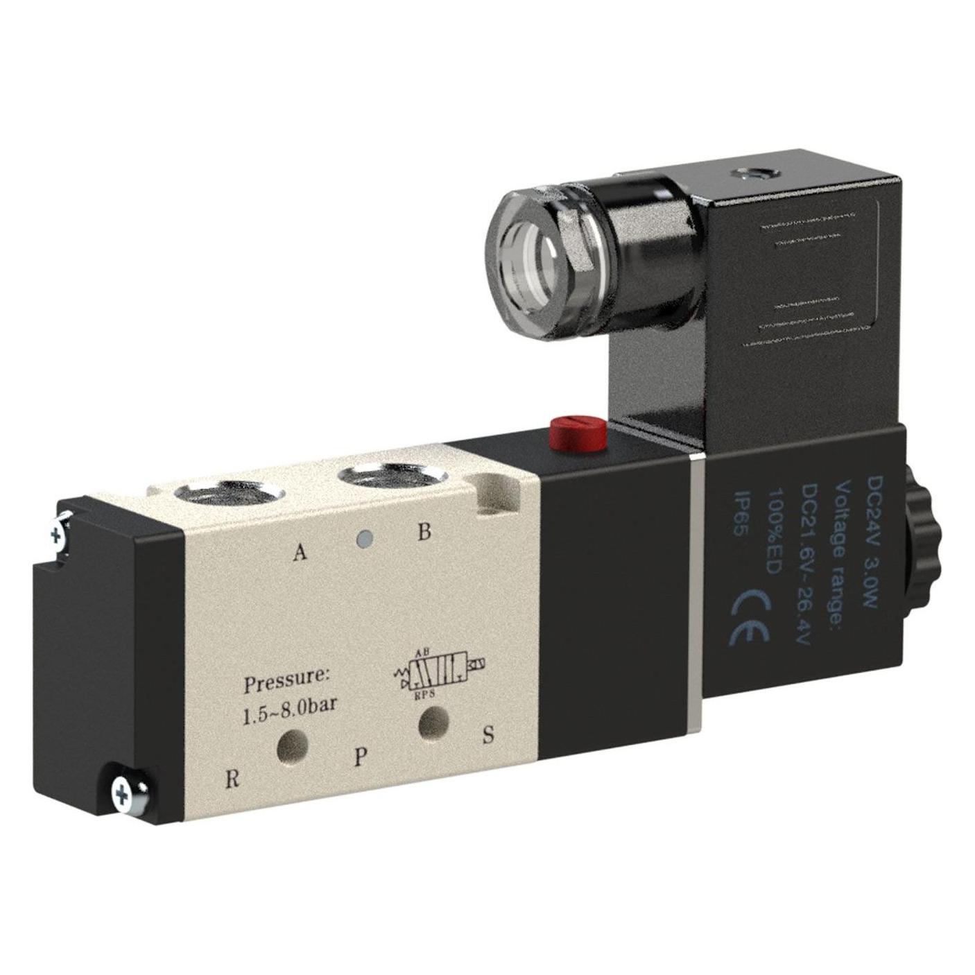 Riegler 5/2-Wegeventil elektropneumat. 4V monostabil G 1/4 24 V DC (517.2003)