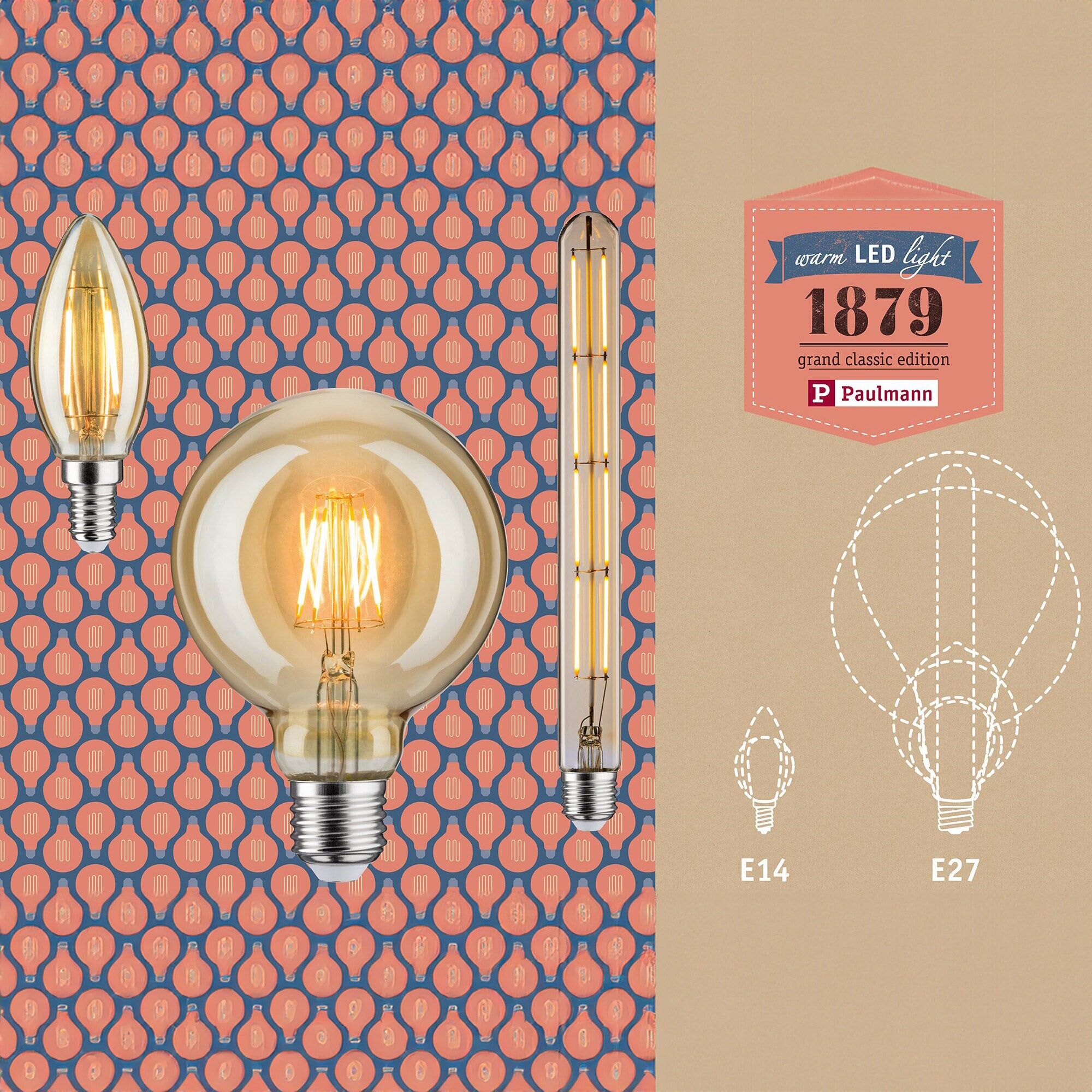 Paulmann - Filament LED Globe Bulb 2.7W E27 Gold Glass