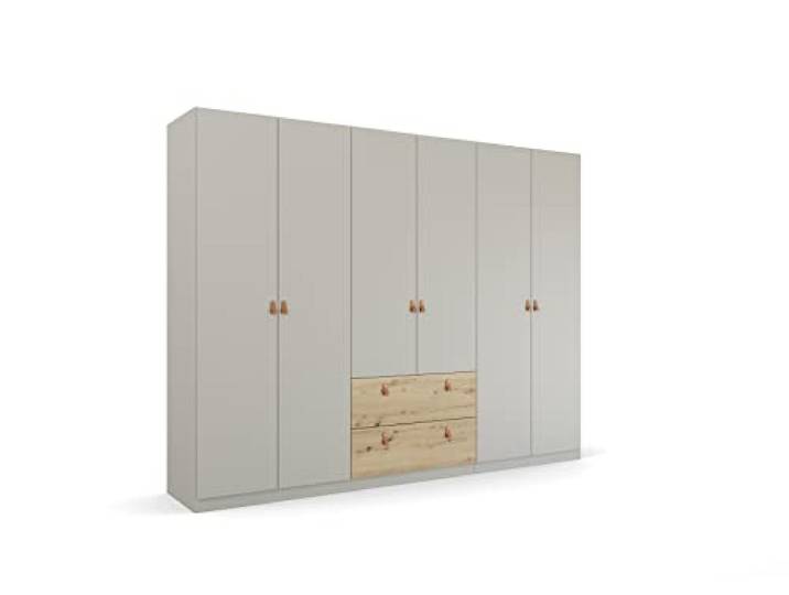 Rauch Möbel Quadra-Spin Homey, Schrank, Seidengrau/Eiche Artisan, Breite 271 cm