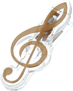agifty Music Clip Violin Clef Gold doré