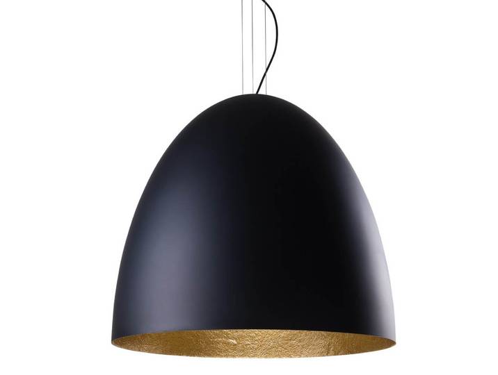Zwarte hanglamp Egg XL Ø 75cm Lyora - 9026
