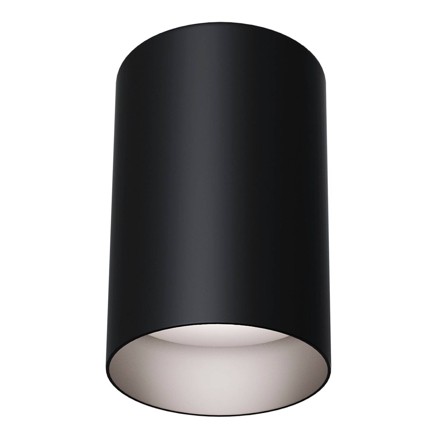 home24 Slim Plafondlamp zwart aluminium met GU10 fitting, Ø 9 cm