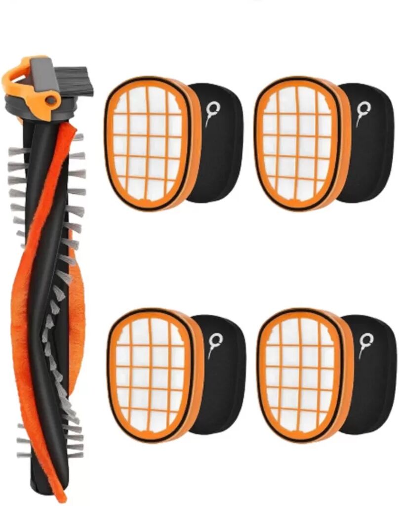 INF Vakuumfilter x4 + Rollerbürste x1 Zubehörset - kompatibel mit Philips XC7042 XC8347 FC6812 FC6813 - ABS & Schwamm, einfache