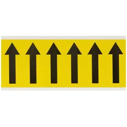 Brady, Etiketten, 3450-ARO, B-499, Nylongewebe, Beschriftung: -> (Pfeil), Schwarz auf Gelb, 38 x 89mm, Schrift