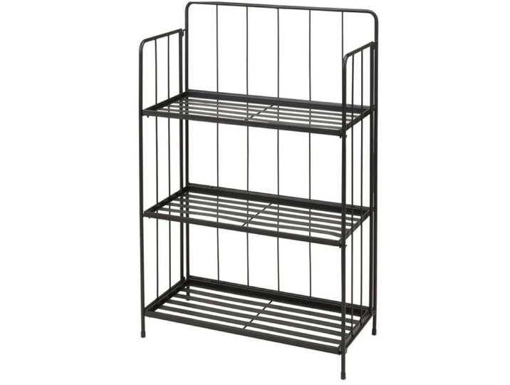 Étagère pour plantes en métal noir 58x27x90cm