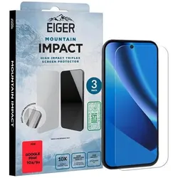 Eiger Schutzglas Pixel 10a (3 Stück) (3 Stk., Google Pixel 10a, Google Pixel 9a), Smartphone Schutzfolie, Transparent