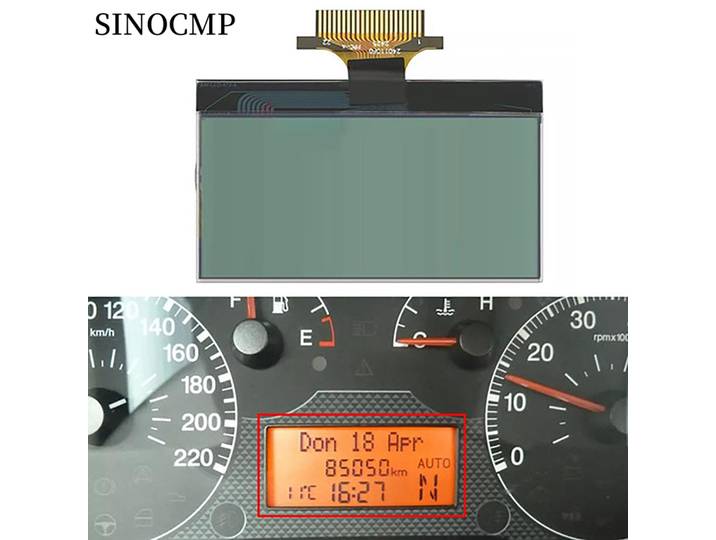 Écran LCD de remplacement pour Instrument Fiat Punto Grande Punto Fiorino Doblo, manuel citroën Nemo, 51701537390271 503001100300
