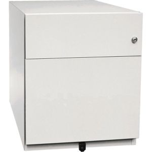 Bisley Rollcontainer Note, aus Metall, weiß, mit 1 Schublade und Hängeregistratur, abschließbar