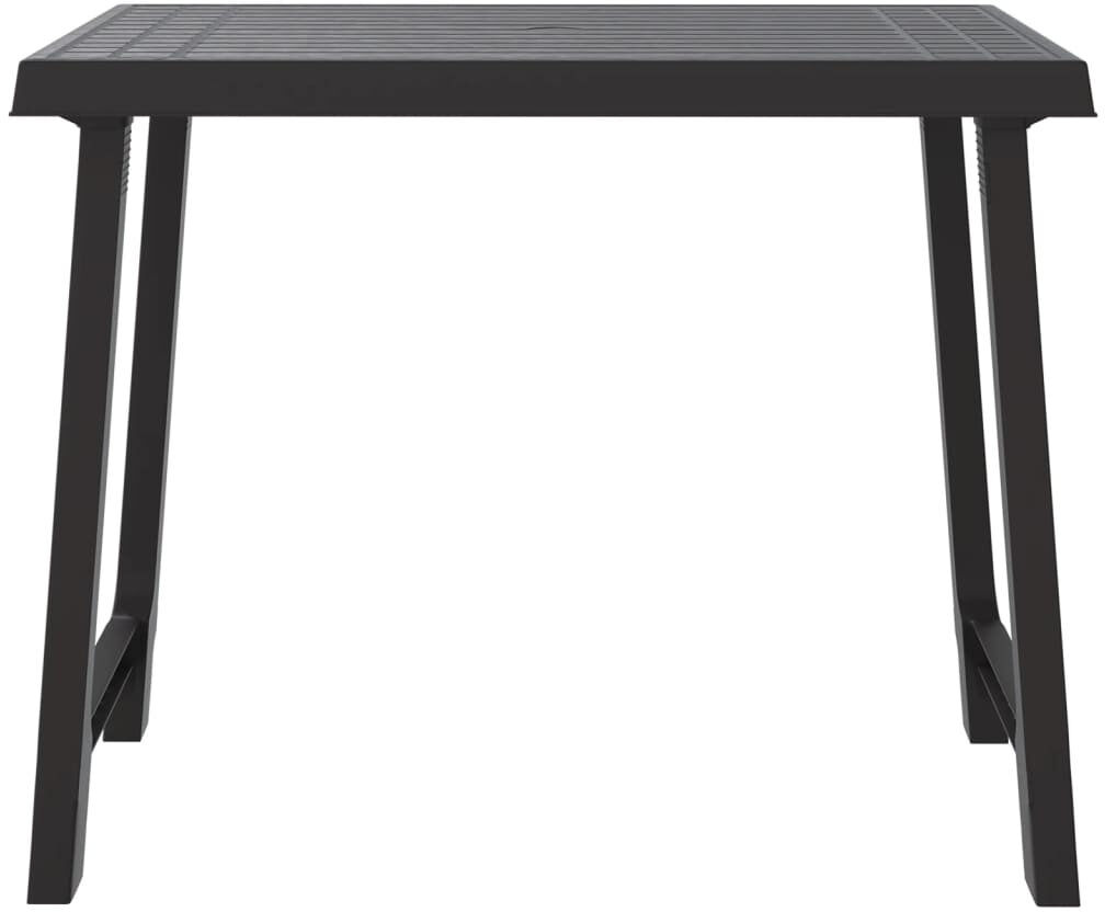 17 Stories Maegon Rectangular Outdoor with Umbrella Hole Camping Table - 79 cm W 56 cm D Anthracite