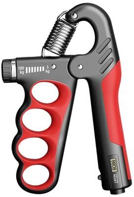 Uplift Essentials 5100KG Adjustable Grip Strength Trainer Heavy Duty Wrist Expander For Muscle Building & Recovery red