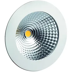 Rutec Projekt LED Einbaustrahler NINQITA COB, IP40, rund, CRI80, starr, exkl. BG, weiß, 700mA, 25W 4000K 46° RUP-PDA251