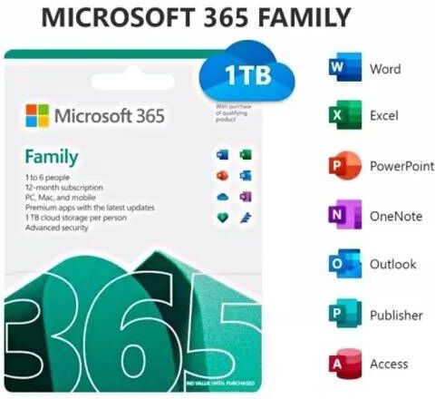 MS Office 365 Family EU Key (1 Year / 6 Devices)