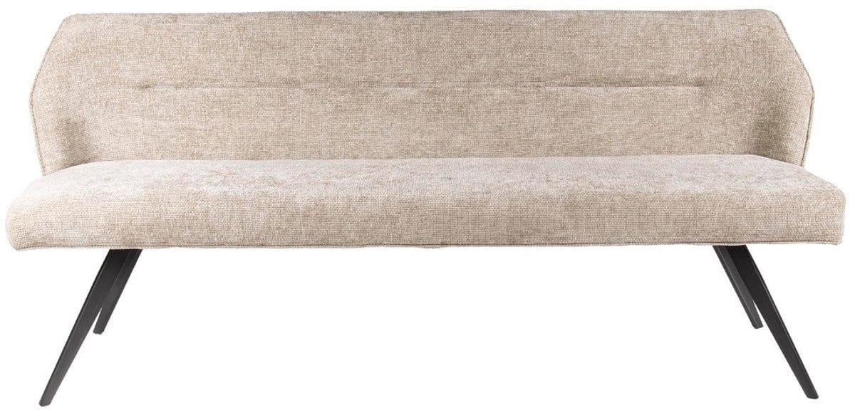 Fraaai Diego eetkamerbank geweven - zand - 188 cm