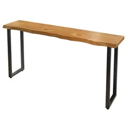 Gastronomiemöbel, Massivholztisch, Bartisch, Esstisch, Hochtisch, unregelmäßige Platte, für Restaurant, Bar, Café 220×60×105 cm /JBZ‐SM60-220/