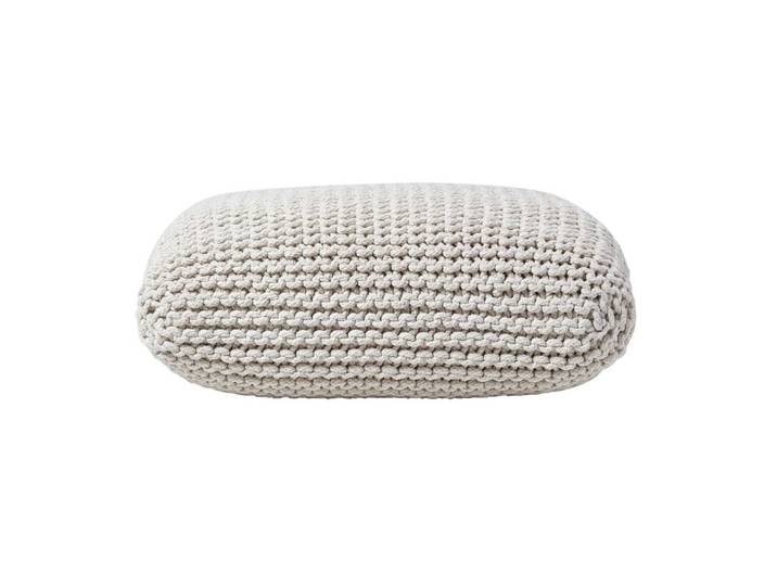 STRICK-POUF natur, Bodenkissen 70/70/20 cm