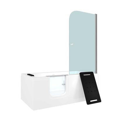 AcquaVapore Seniorendusche und Sitzwanne Kombination Wanne mit Tür S15D-L 160x85x215cm OHNE 2K Scheiben Versiegelung