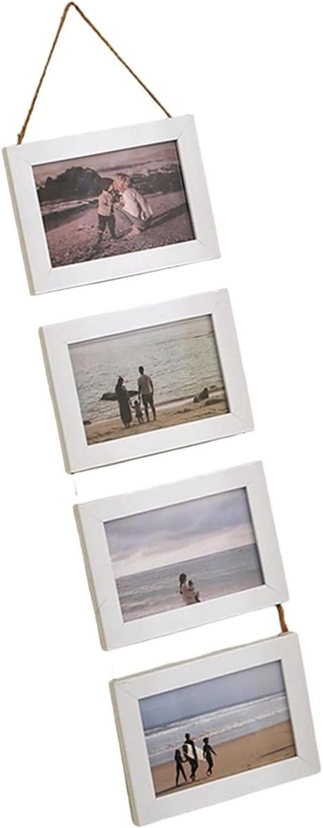 Collage Fotolijsten Wanddecoratie met Stevig Houten Frame, 4x6 Inch, Meerdere Kleuren