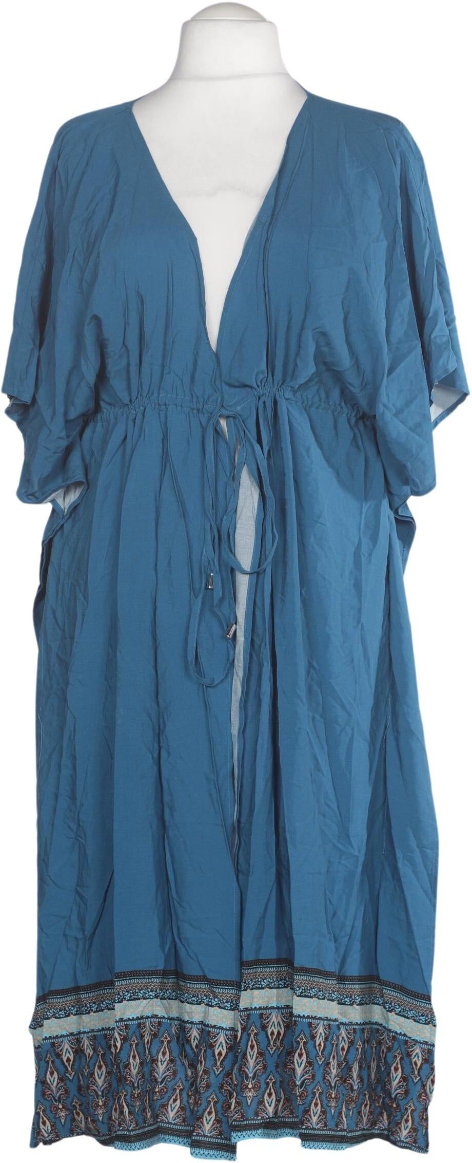 Ulla Popken Damen Bluse, Blau, Gr. 4Xl, Viskose - Second Hand