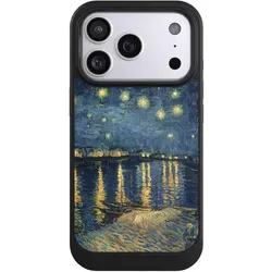Nivocase Hülle für Apple iPhone 17 Pro Handyhülle NIVOcore Case Schwarz Kunst Malerei (Apple iPhone 17 Pro), Smartphone Hülle, Schwarz