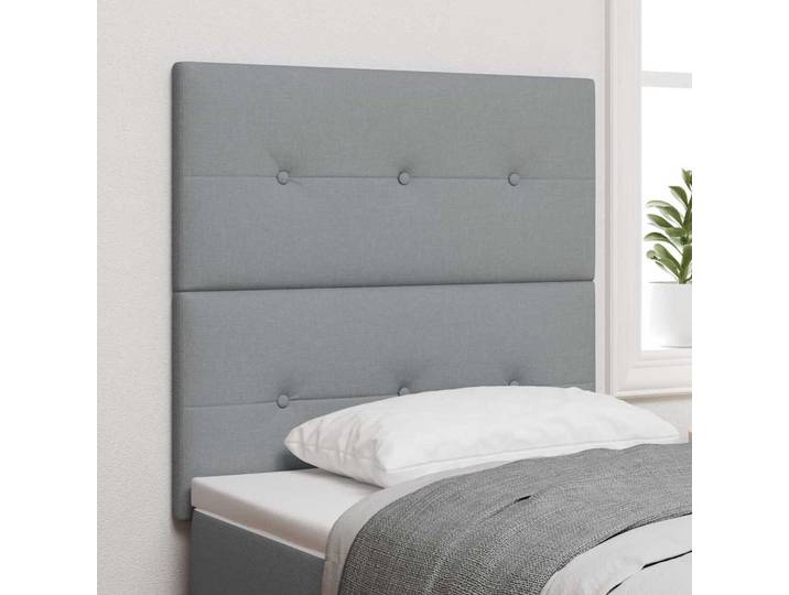 vidaXL Höhenverstellbares Kopfteil mit Kopfteil Hellgrau 80 cm Stoff