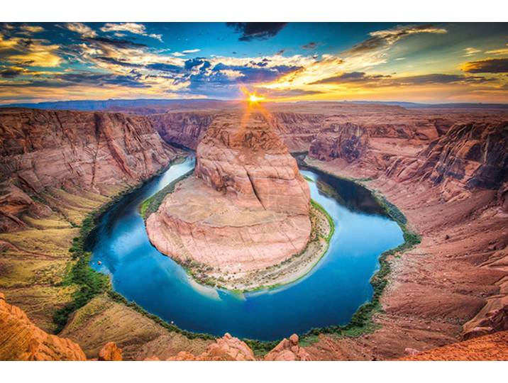 Fototapete PAPERMOON Horseshoe Bend , bunt, B:3m L:2,23m, Vlies, Tapeten, Fototapete