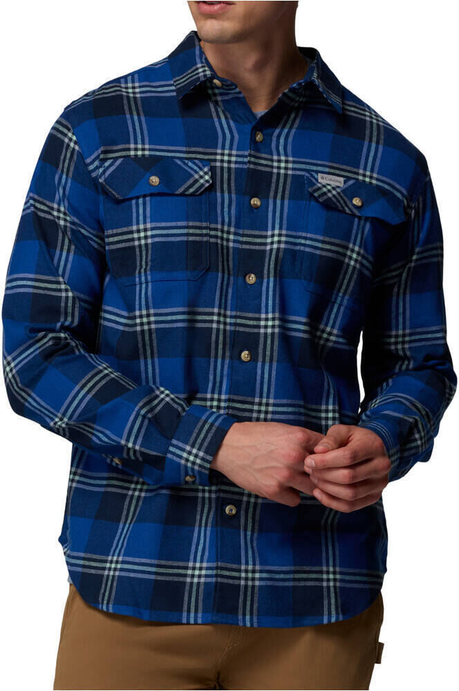 Columbia flare gun camisa montaña manga larga hombre Marino (S)