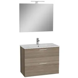 VitrA Mia Badmöbel-Set mit Waschtisch, Spiegel und Beleuchtung 79x61x39,5 cm Cordoba MIASET80C