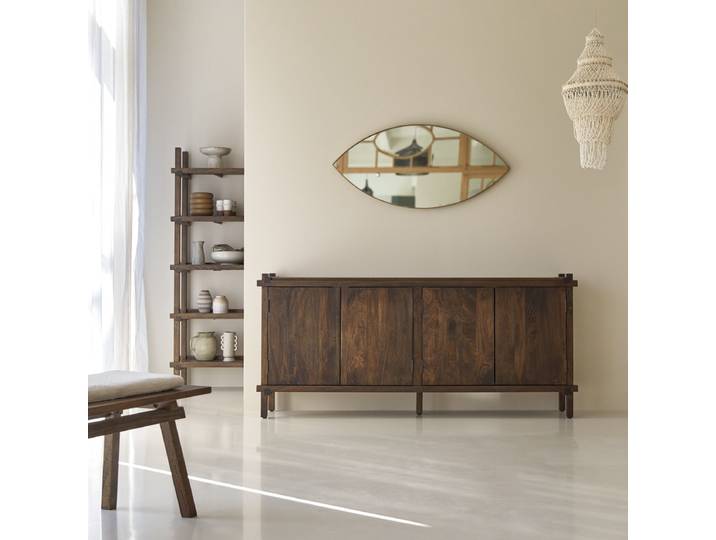 Sideboard aus massivem Mangoholz 190 cm Arko - Braun - Mango