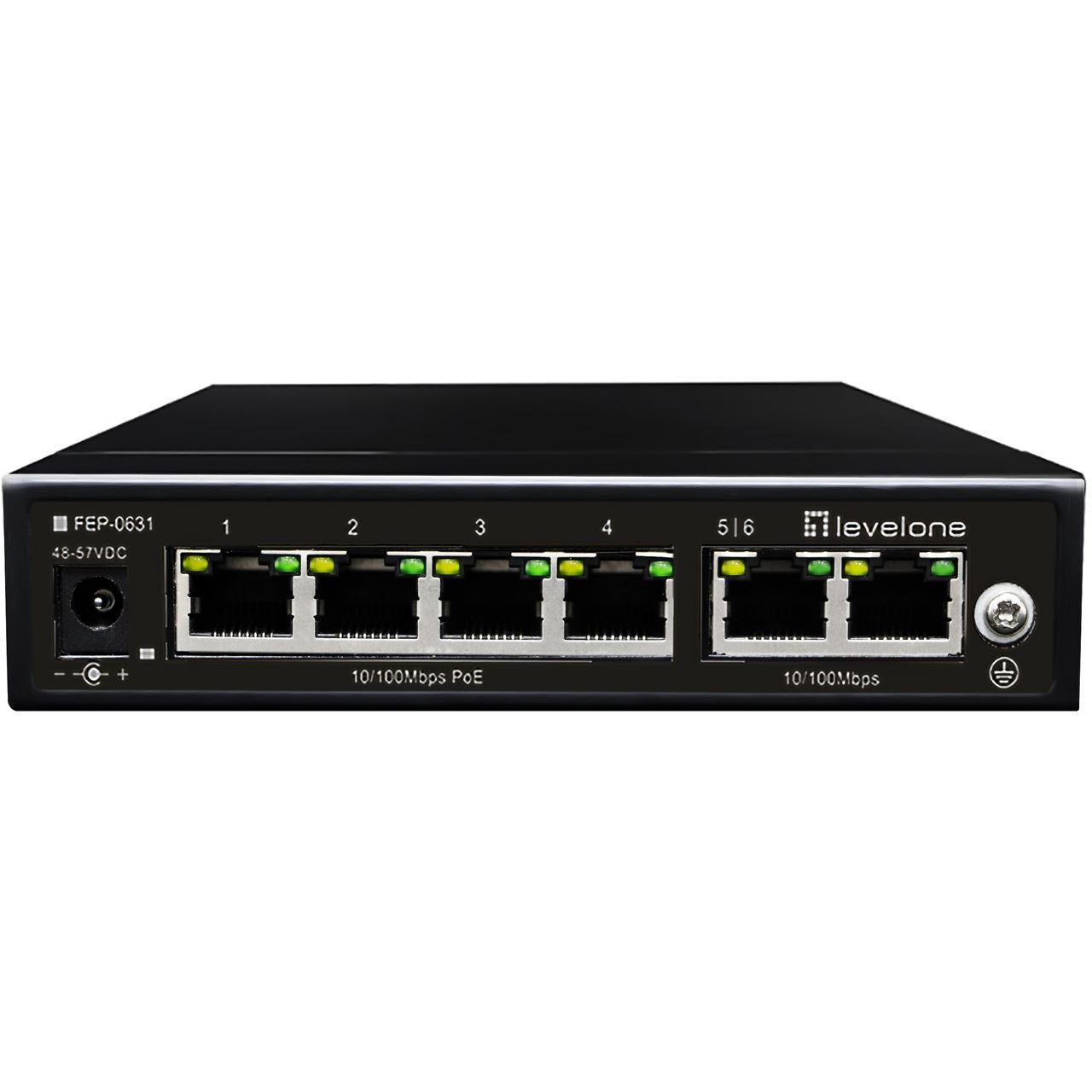 LevelOne Switch 6x FE FEP-0631 60W 4xPoE