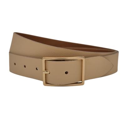 Ledergürtel ANNAMATONI "AnnaMatoni Ledergürtel Lia Ledergürtel Lia", Damen, Gr. TW95 - 110cm Gesamtlänge, beige (vanille 120), 100% Leder, Gürtel Ledergürtel