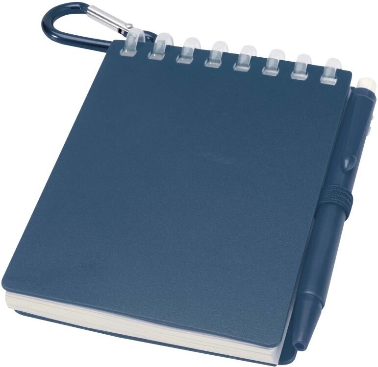 Ensemble carnet et stylo personnalisable à encre noire Mini Bleu océan