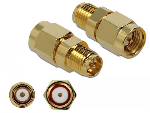 Delock 89973 89973 SMA-Adapter SMA-Stecker - RPSMA-Buchse 1St.