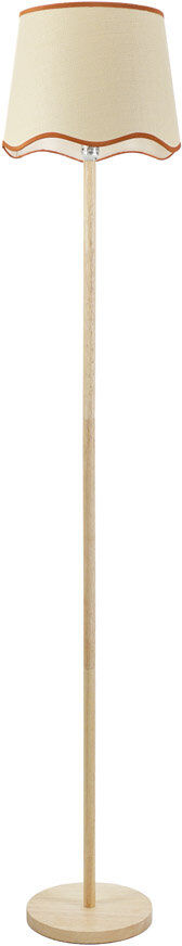 17 Stories Roshina 182 H cm Traditional Floor Lamp Natural/Red/Natural 182cm H X 35cm W X 35cm D
