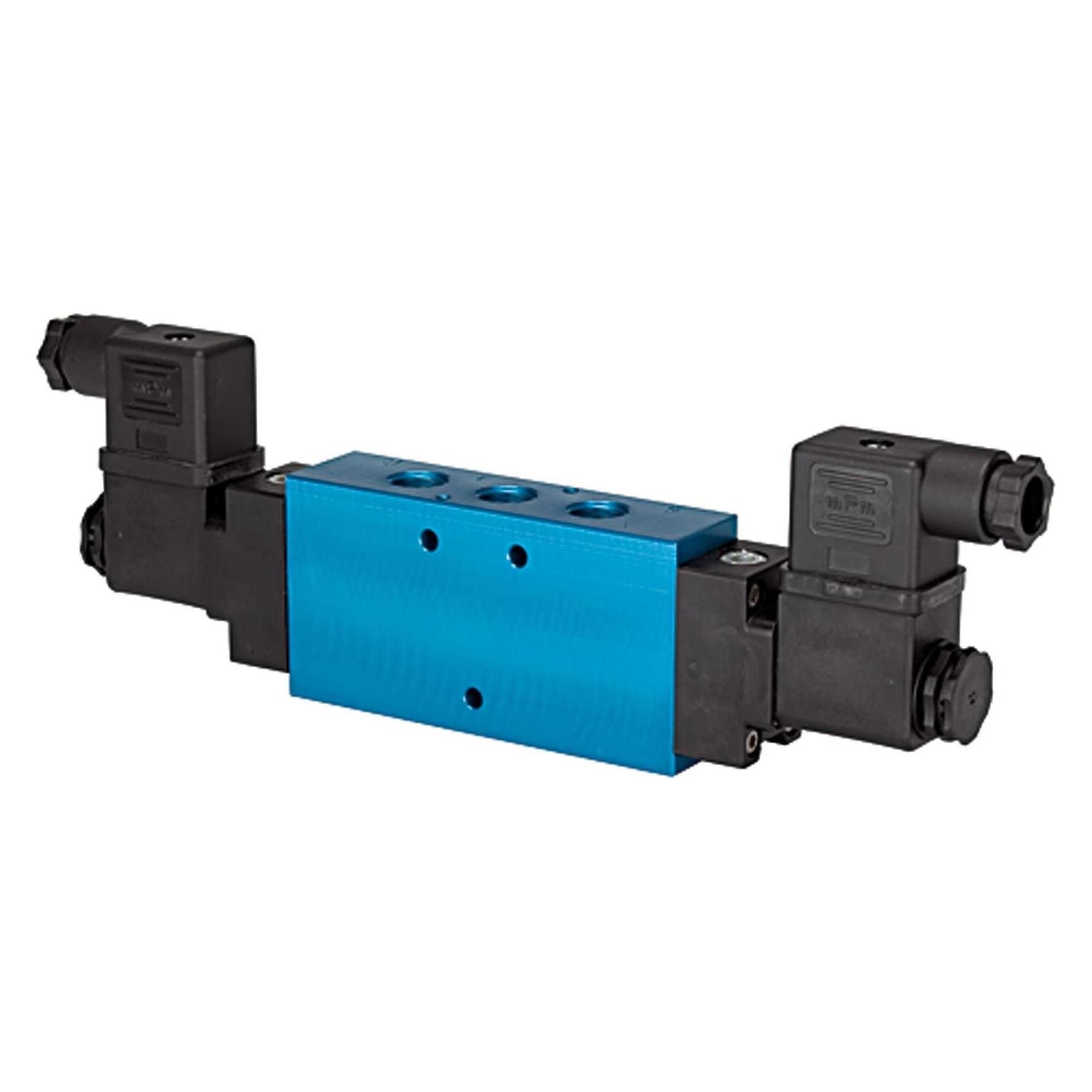 Riegler 5/2 Wegeventil beidseitig elektromagnetisch bistabil G1/2 24VDC (517.523)