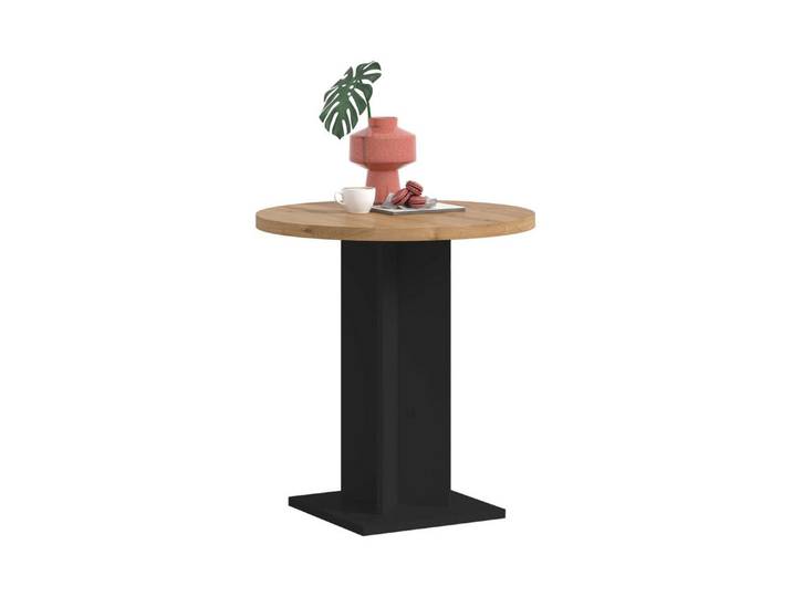 furnling Esstisch Gusto, stabiles Winkelgestell, ummantelte Tischkante, rund, Höhe 76 cm