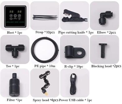 Useful Little Things Touch Screen Automatic Rainforest Misting System Intelligent Timer & Sprinkler Kit For Terrariums 4 Nozzle Set
