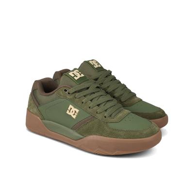 Sneaker DC SHOES "Fractal", Herren, Gr. 8,5(41), olive, gum, Obermaterial:45, 84% Leder, 45, 83% Synthetik, 8, 33% Polyester., Schuhe Sneaker