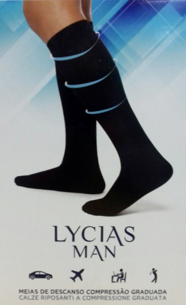 Lycias Man Meia 280Den Azul T3
