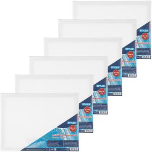 Stylex Keilrahmen 28632, 30 x 40 cm, Leinwand auf Holzrahmen, 280 g/m², 6 Stück