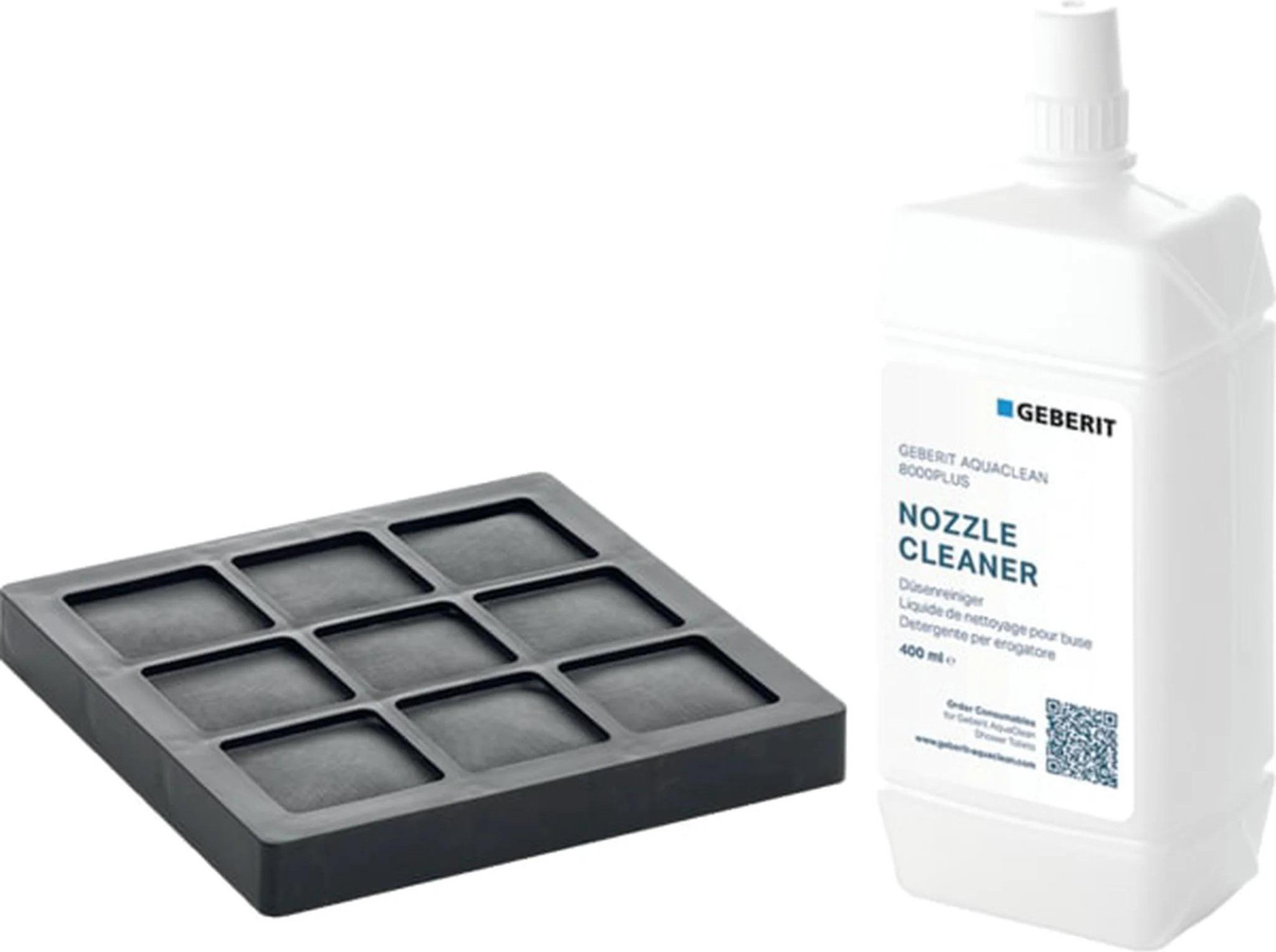 Geberit reinigingsmondstukken en actieve koolstoffilters voor AqC 8000plus, set van 1 stuk