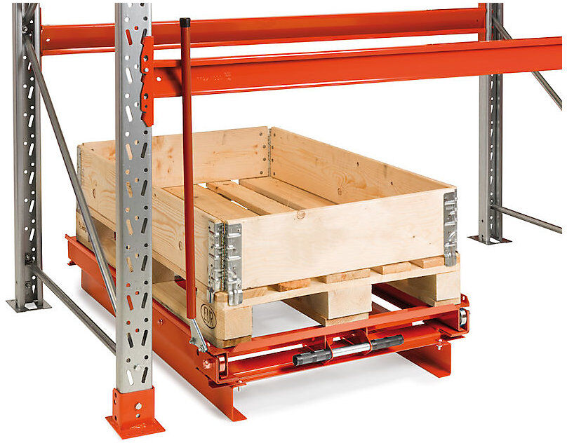kaiserkraft Erhöhungssatz für Auszug Palettenregal Space, BxT 850 x 1100 mm, Fachlast 700 kg