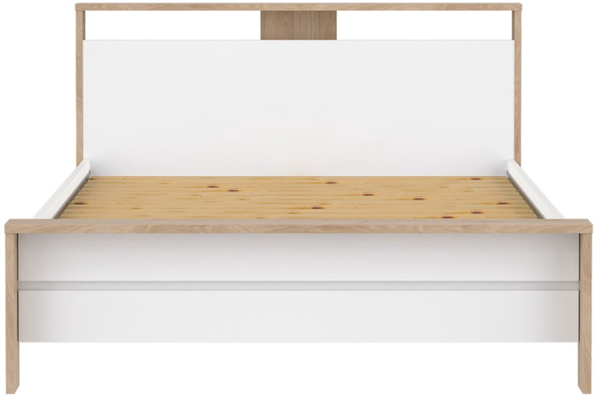 Giga Living Bed Jackson Wit Hoogglans 140x200 cm