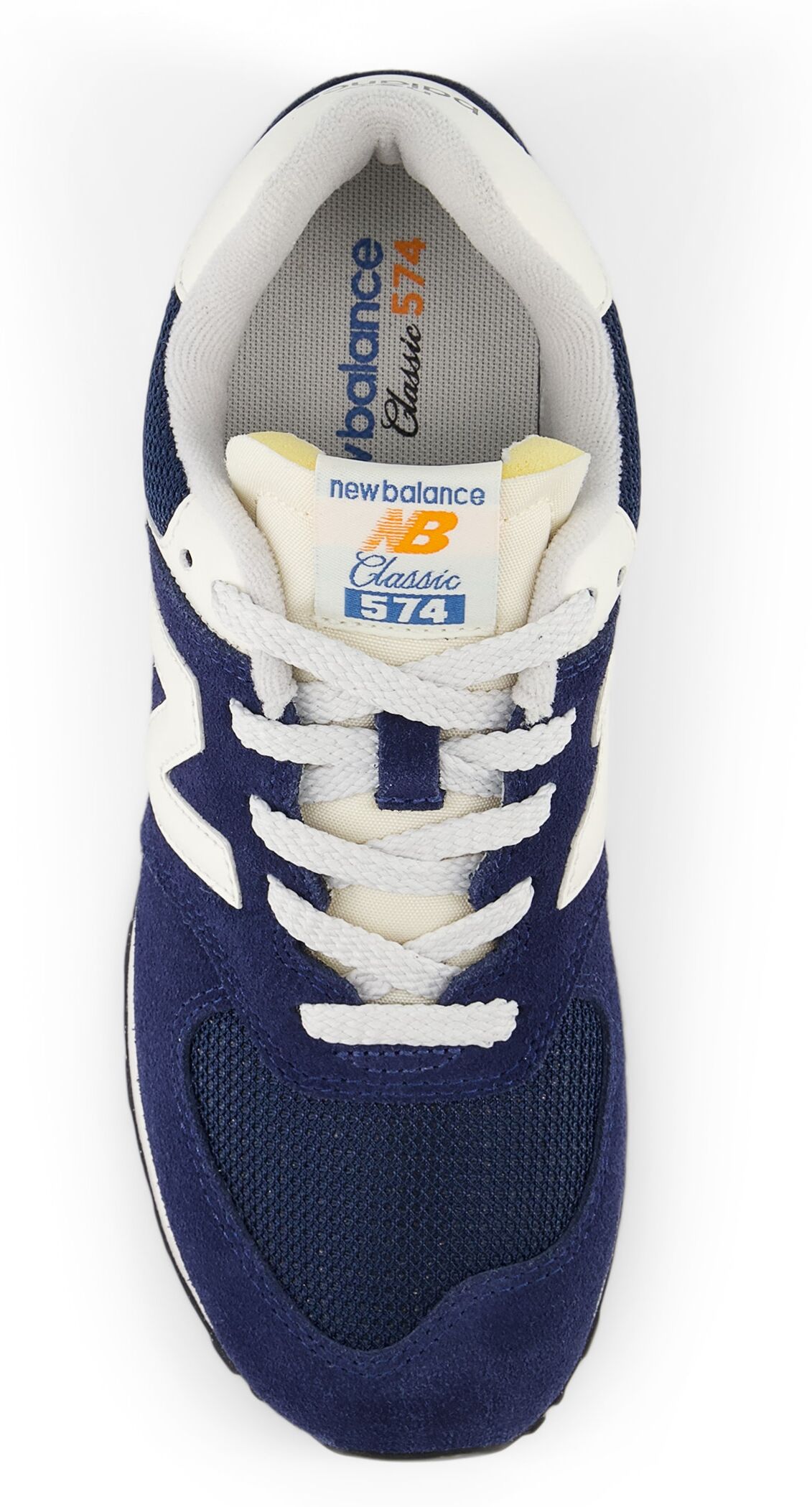 Sneaker NEW BALANCE "574", Jungen, Gr. 37, blau (newb navy), Leder, Schuhe Sneaker, mit niedrigem Schaft, aus Leder und Textil newb navy 37