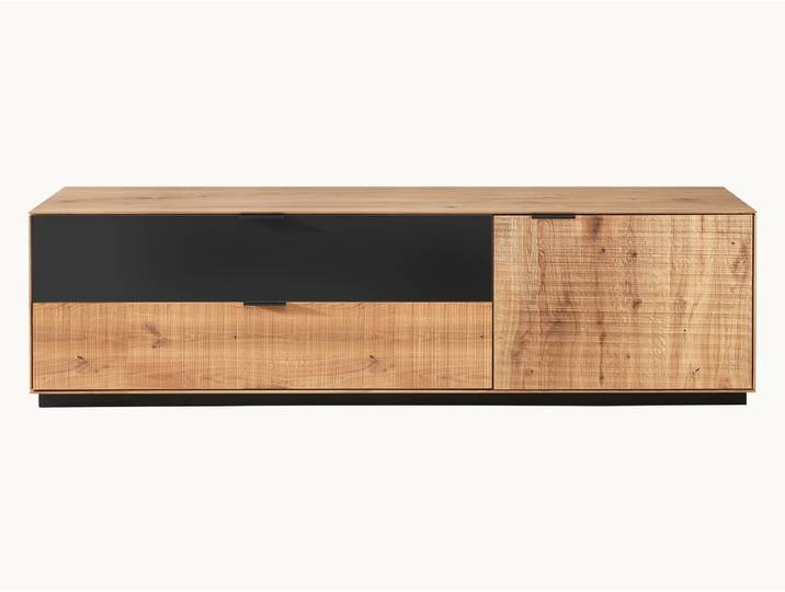 Lowboard Eterna - Hobelschlag/ Weiß - Variante 03