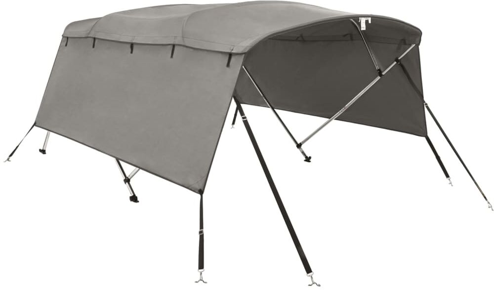 vidaXL Toit bimini à 4 arceaux parois latérales 243x(170-182)x137 cm