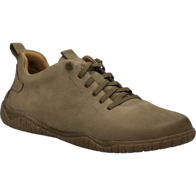 Barfußschuh JOSEF SEIBEL "Wallace 04", Herren, Gr. 42, braun (khaki), Leder, Schuhe Barfußschuh, Slipper, Halbschuh, Freizeitschuh, Komfortschuh in Weite G (=weit)