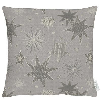 Dekokissen APELT "3755", grau (grau, sterne), B:40cm L:40cm, Polyester, Dekokissen_Sitzkissen_Kissenhüllen