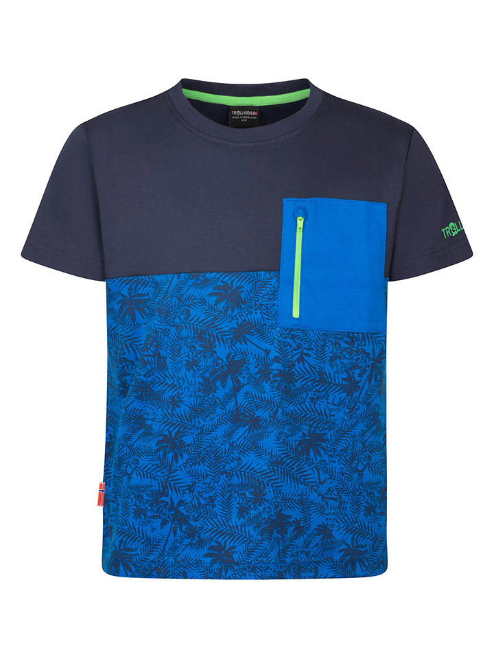 Trollkids Funktionsshirt "Flakstad T" in Dunkelblau - 104